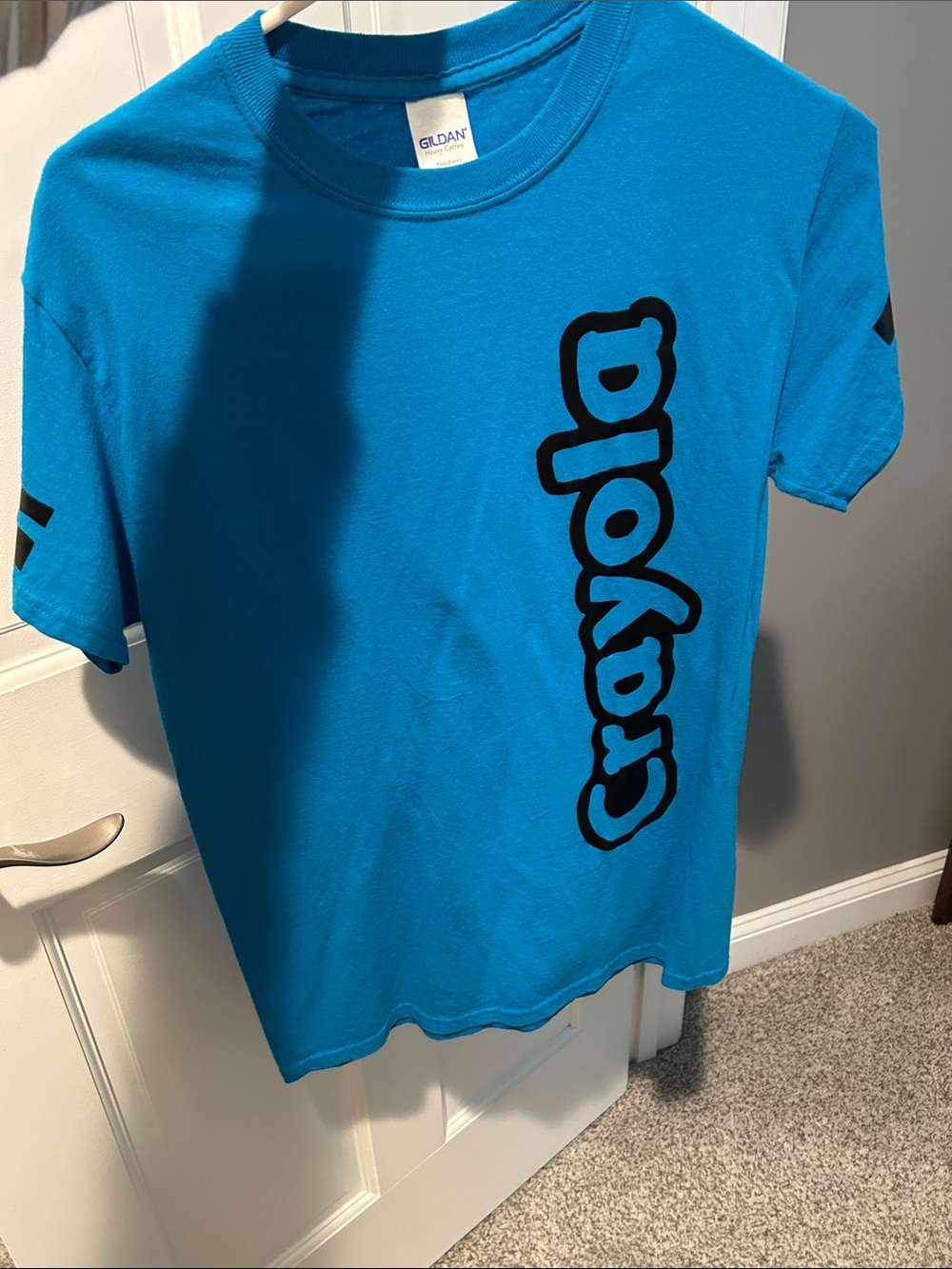 Gildan Bright Blue Crayola Short Sleeve Tee for crayon costume